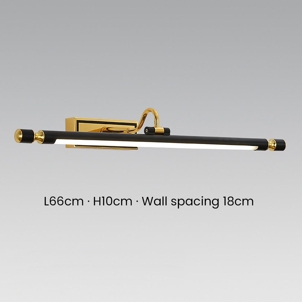 Svart Enkel LED Badrumsspegel Vägglampa Carvallo