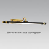 Svart Enkel LED Badrumsspegel Vägglampa Carvallo