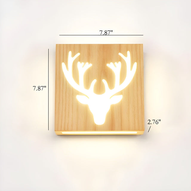 LumoWood Light - Modern LED-vägglampa i massivt trä Carvallo