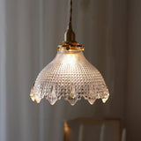 Mid-century vintage glas skiva hänglampa Carvallo