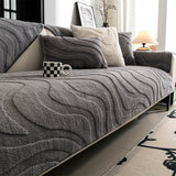 Varm Plush Curved Jacquard icke-glidande Soffa Skydde Täckning Carvallo