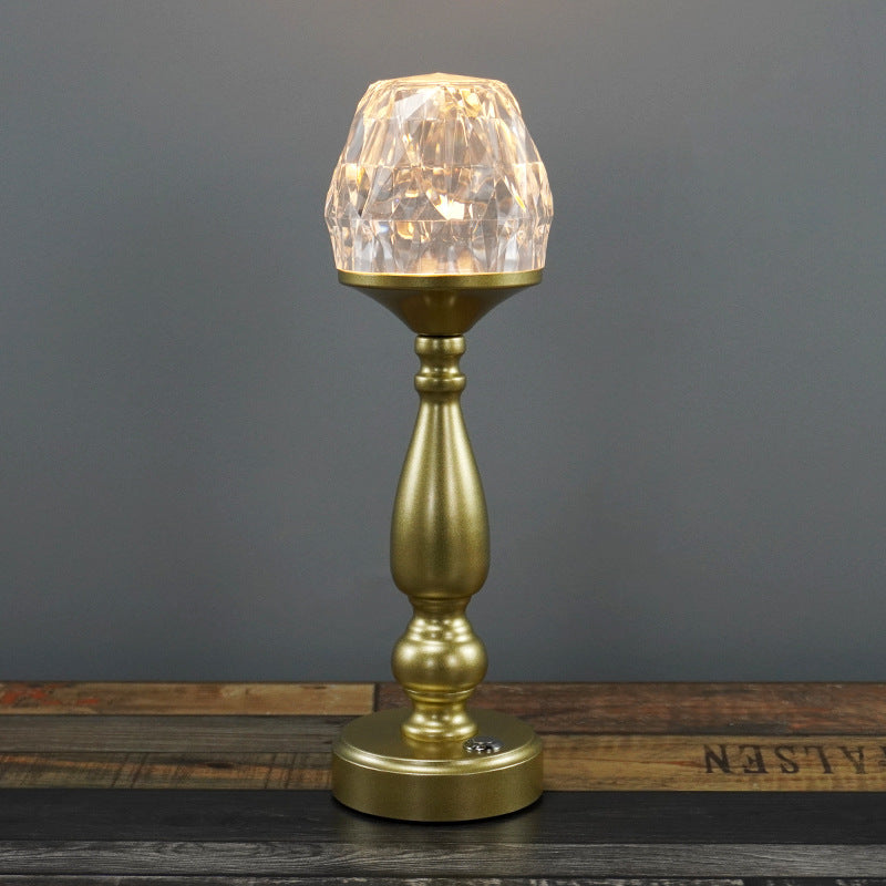 Retro kreative Gem-Säulen-Plastik-Metall-LED-Touch-Tischlampe MILA Sverige