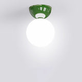 Contemporary Semi-Flush Iron and Glass Ceiling Light MILA Sverige