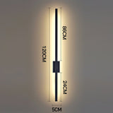 Industriell minimalistisk lång LED järn vägglampor för samtida vardagsrumsinredning och stilfull belysning Carvallo
