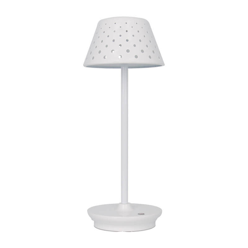 LumiSteel | Modern Minimalistisk Perforerad Smidesjärn USB LED Bordslampa MILA Sverige