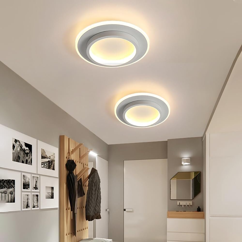 Elegant LED Hallway Ceiling Lamp | 8.3" eller 9.4" Metall & Akryl Armatur | Energisparande | Brick by Brick Carvallo