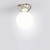 Contemporary Semi-Flush Iron and Glass Ceiling Light MILA Sverige