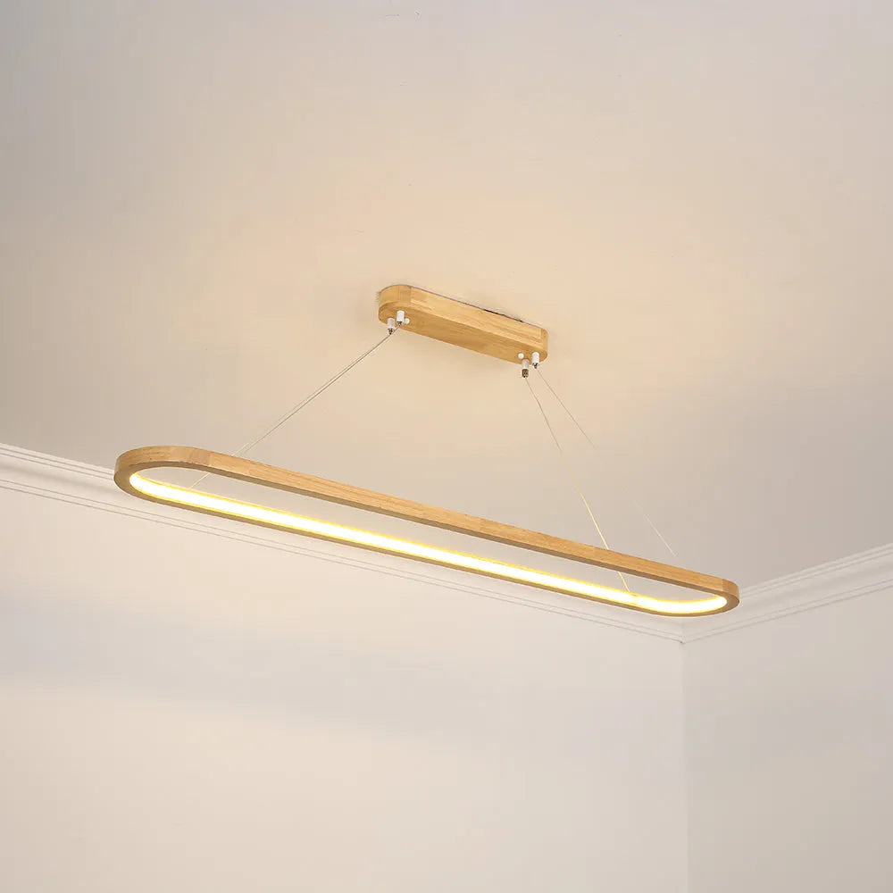 Taklampa trä LED hänglampa Carvallo