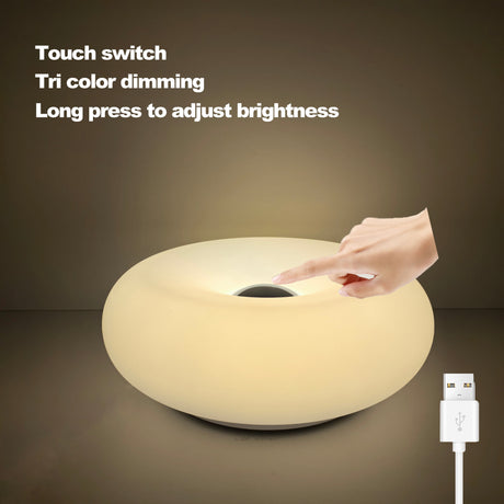 USB Bordslampa med Touch Control och RGB Färgväxling – Dimbar Säng- eller Skrivbordslampa för Sovrum och Vardagsrum Carvallo