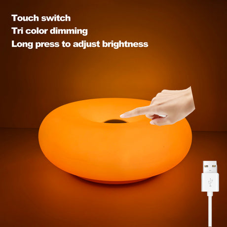 USB Bordslampa med Touch Control och RGB Färgväxling – Dimbar Säng- eller Skrivbordslampa för Sovrum och Vardagsrum Carvallo