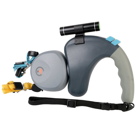 Åter retractable hundkoppel med 360° trassel – Justerbart bälte för två hundar, lätt och hållbart Carvallo