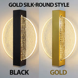 Modern LED Vägglampa med Guldblad Finish – Akryl Väggsconse för Inomhus Sovrum och Vardagsrum Belysning Carvallo