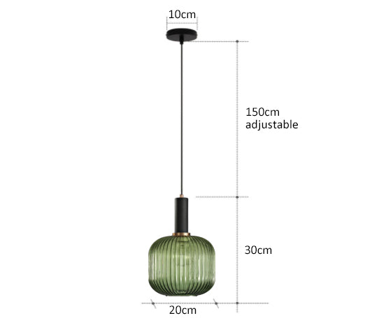 Färgglad Retro Glas Pendellampa – Kreativ LED Hängande Lampa för Vardagsrum och Sovrum Carvallo