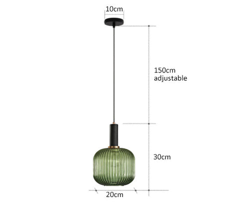 Färgglad Retro Glas Pendellampa – Kreativ LED Hängande Lampa för Vardagsrum och Sovrum Carvallo