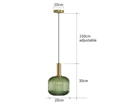 Färgglad Retro Glas Pendellampa – Kreativ LED Hängande Lampa för Vardagsrum och Sovrum Carvallo