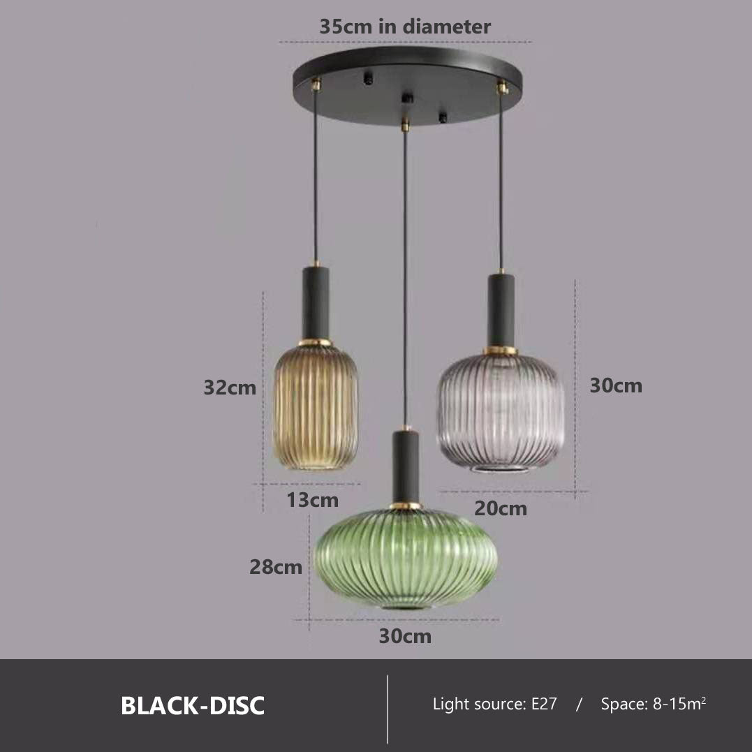 Färgglad Retro Glas Pendellampa – Kreativ LED Hängande Lampa för Vardagsrum och Sovrum Carvallo