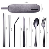 Carvallo GoCutlery | 4-delad för vägande | Rostfritt stål & BPA-fri | Med transportetui Carvallo