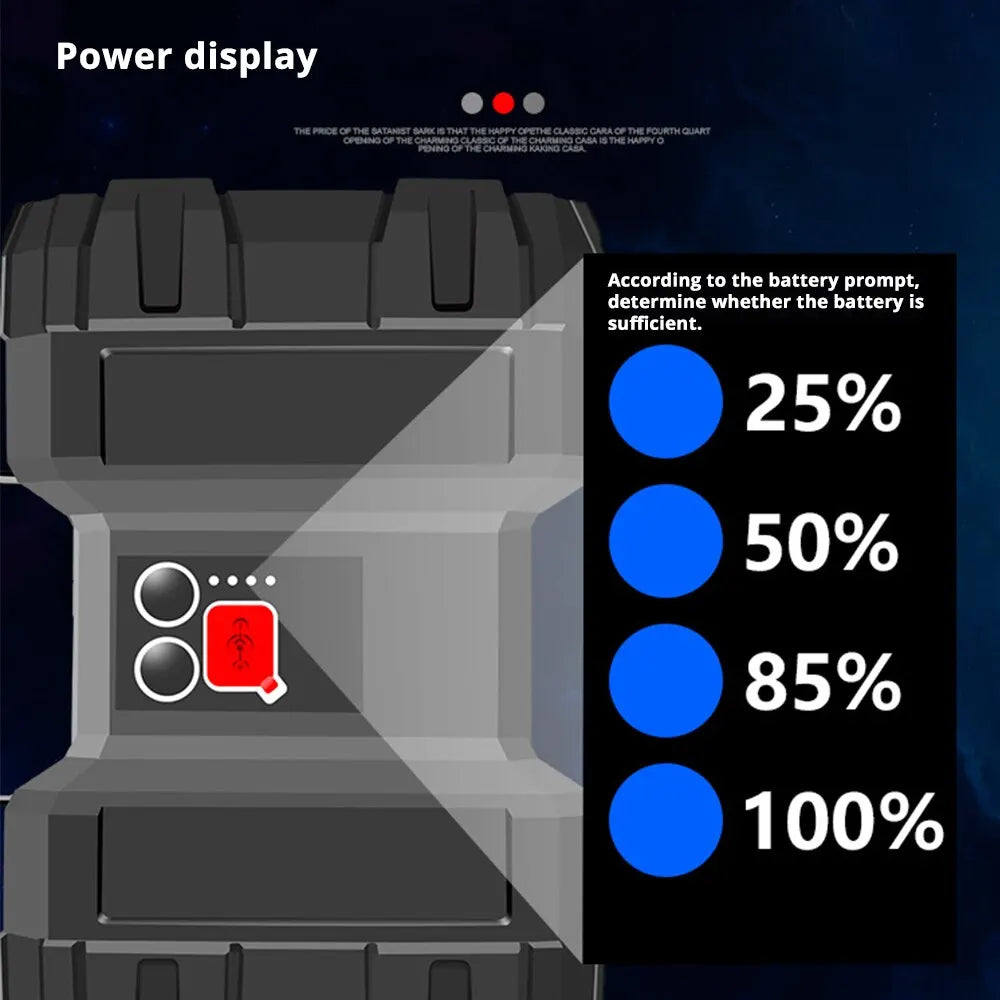 Carvallo Akku-Strålkastare DualonX Pro | 40 W | Dubbel lampa med 7 ljuslägen | Uppladdningsbar & vattentät IP64 | Powerbank-funktion Carvallo