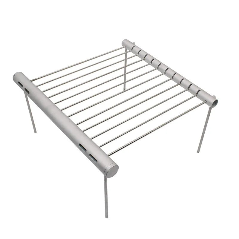 Carvallo Pocket Bärbar BBQ-Grill i rostfritt stål | Fällbar & kompakt | För 3–5 personer | 30 × 27,5 × 15,5 cm Carvallo