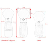 Carvallo DuoBottle | 2-i-1 hunddryckflaska & foderförvaring | Läckagesäker & bärbar | För på språng, promenader & resor Carvallo