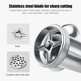 Royallure Manuell Rostfritt Stål Korvstoppare & Köttkvarn – Handvevad, Tungt Utförande Carvallo