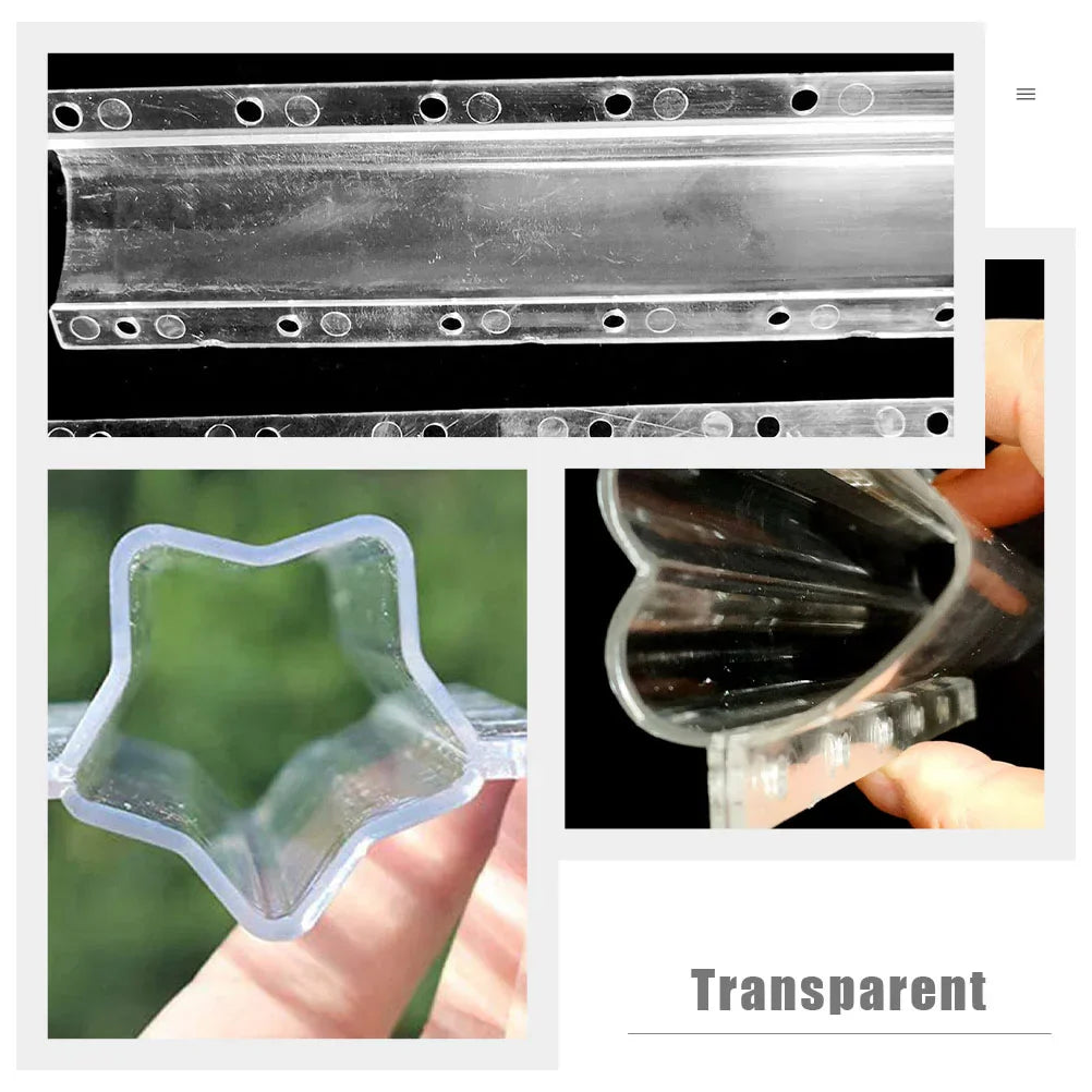 Carvallo Frukt- & Grönsaksform Set | Hjärta & Stjärna | Återanvändbara tillväxtformer i plast | 20 × 6,5 × 4 cm Carvallo