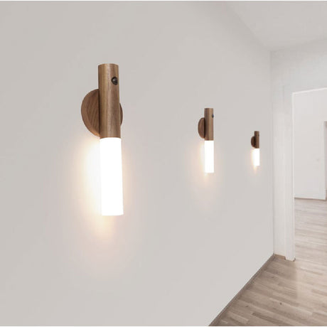 Uppladdningsbar LED-vägglampa – USB-magnetisk rörelsesensorlampa för sovrum, vardagsrum och trappa Carvallo