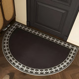 Halvkrets dörrmatta – Halkfri och dekorativ | För inomhus- och utomhusbruk, hall och vardagsrum Carvallo