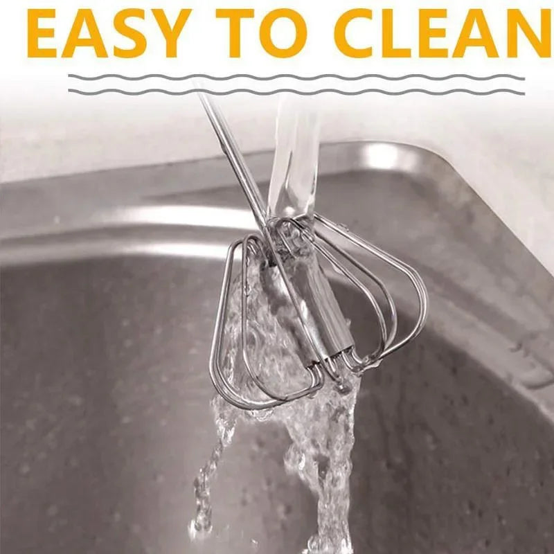 Royallure Rostfritt Stål Halvautomatisk Visp Blender 10/12/14 tum Ägg & Mjölk Skummare Carvallo