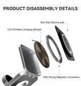 3 i 1 Snabb Magnetisk Fällbar Trådlös Laddare För iPhones, AirPods och Apple Watches Carvallo