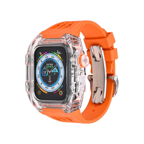 Apple Watch genomskinligt fallband-Phone Accessories-Hemnix-Orange-44mm-Hemnix