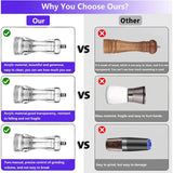 Carvallo SpiceMill Transparent kryddkvarn i akryl | Justerbar malgrad & påfyllningsbar | För salt & peppar Carvallo