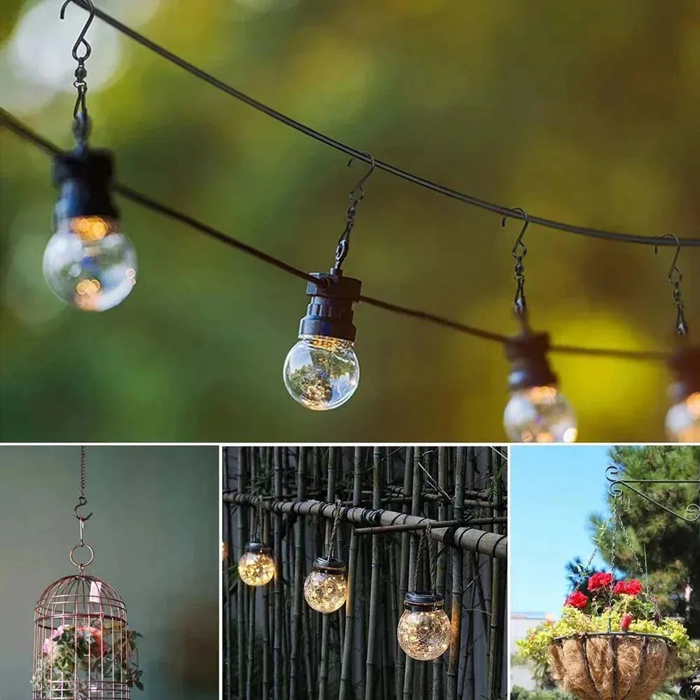 Carvallo 8 stycken S-krokar i rostfritt stål med vridled | Rostfria upphängningskrokar för vindspel, fågelburar, reklamskyltar & dekoration Carvallo