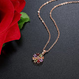 Skimrande Zircon Floral Halsband