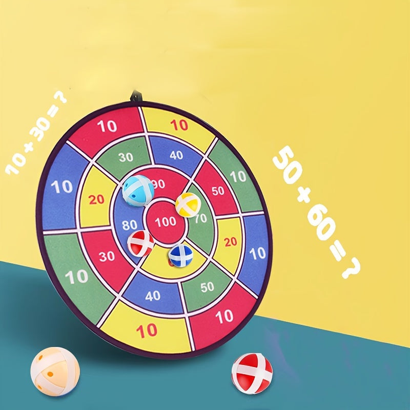 SkillDarts - Stor dubbelsidig darttavla för barn med klibbiga bollar och målspelet Carvallo