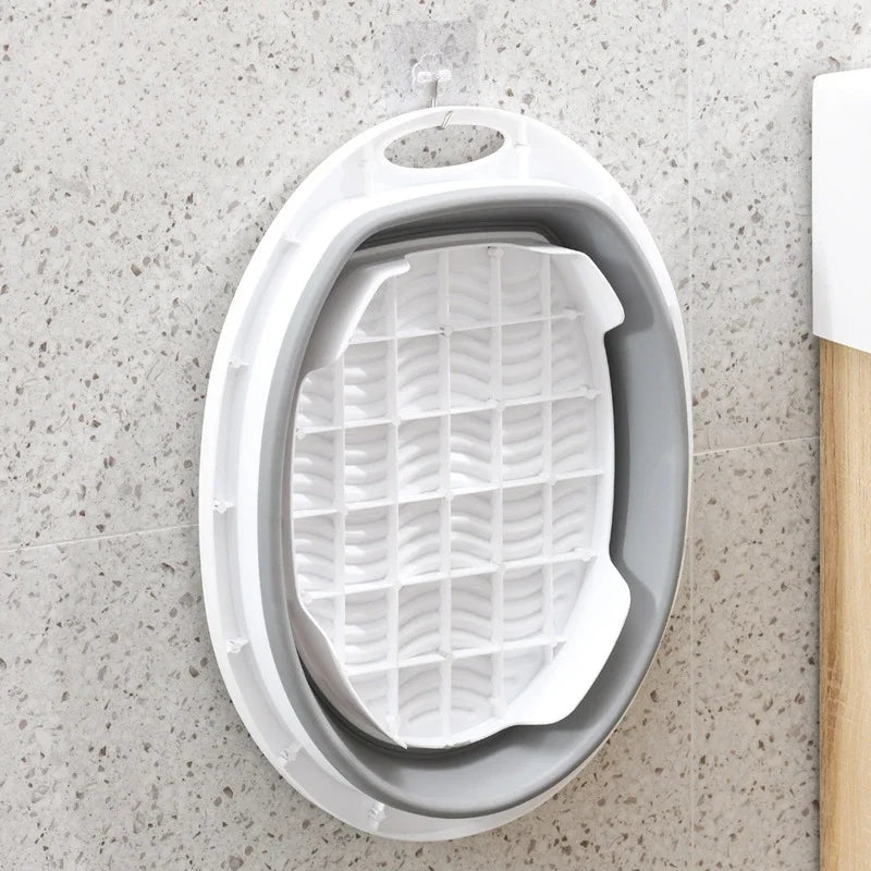 Lavinaé Fällbar Tvättskål med integrerat tvättbräda | Platsbesparande tvättbalja för handtvätt | För underkläder, strumpor och babykläder Carvallo