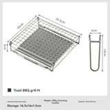 Carvallo Fällbar Rostfri Brödrost | Modell S & M | För Grill & Camping | Kompakt & Robust Carvallo