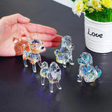 4 Olika formade Crystal Hundfigurer Art Glass MILA Sverige