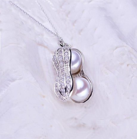 Chic Jordnöt Hängande Halsband-Jewelry for women-Hemnix-Silver-Hemnix