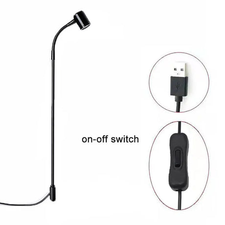 Carvallo USB växtlampa med stativ | Höjdjusterbar & Flexarm | 3W LED | Kallvitt ljus (6000K) | För inomhusväxter Carvallo