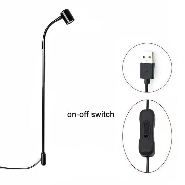 Carvallo USB växtlampa med stativ | Höjdjusterbar & Flexarm | 3W LED | Kallvitt ljus (6000K) | För inomhusväxter Carvallo