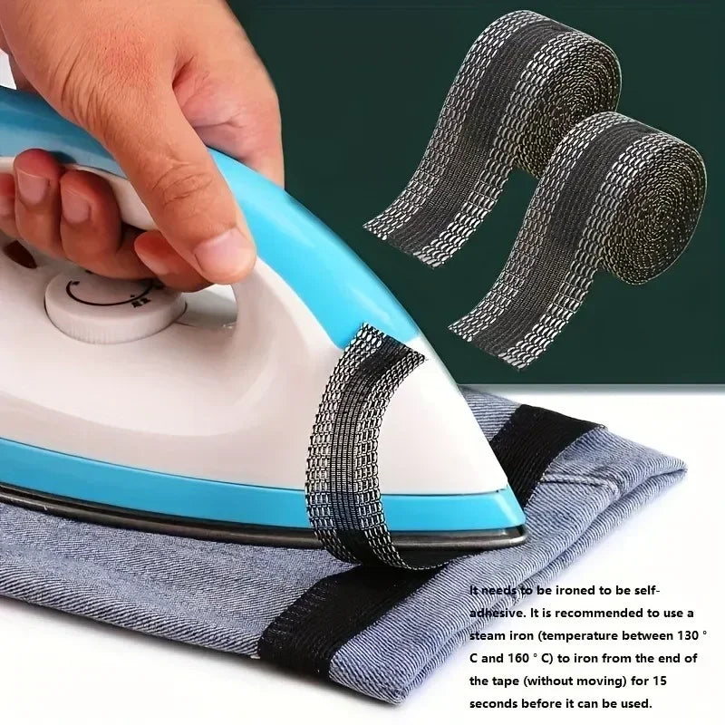 Carvallo Bügelfix fållband 2m | Självhäftande byxförkortningsband | Ingen sömnad behövs | För DIY & textilreparation Carvallo