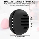 Carvallo- förvaringsbox PuffaPod | Ventilerad Beautyblender-behållare | Återanvändbar & reseanpassad | Flexibel & hygienisk Carvallo