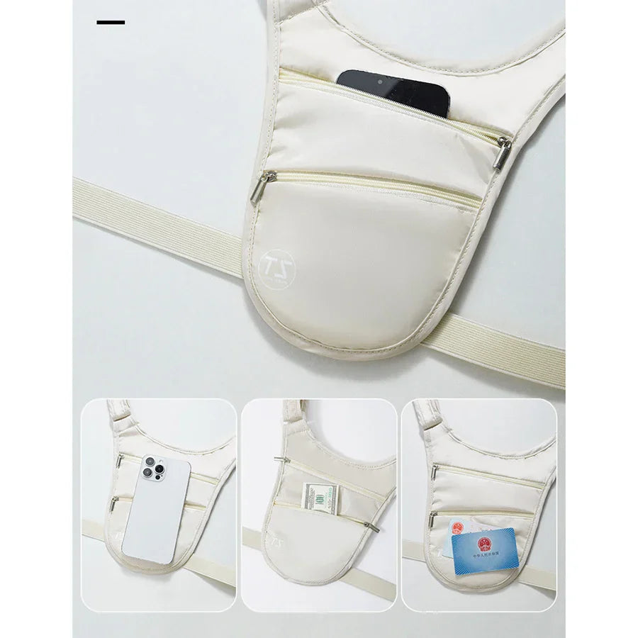 Carvallo SafeFit stöldsäker sport midjeväska | Vattentät & Lätt | Justerbart bälte Carvallo