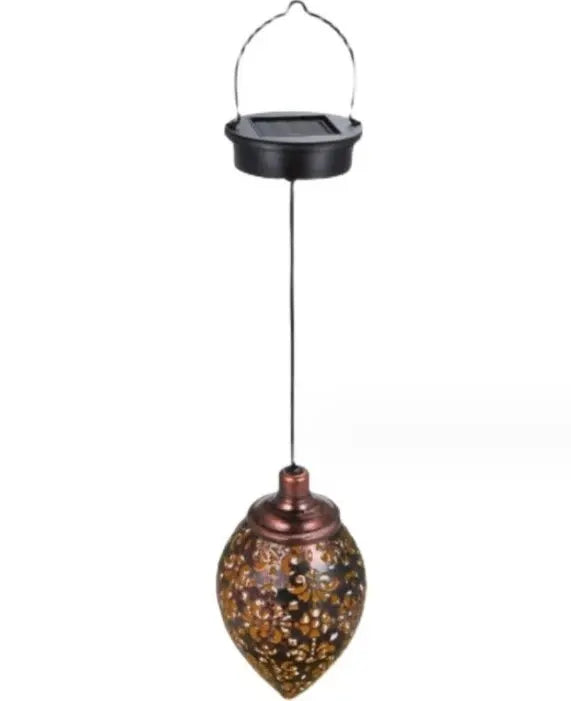 Carvallo SolArt Solär Trädgårdslampa Droppform | Vattentät & Projektionseffekt | Metall | För Balkong, Terrass & Utomhusområde Carvallo