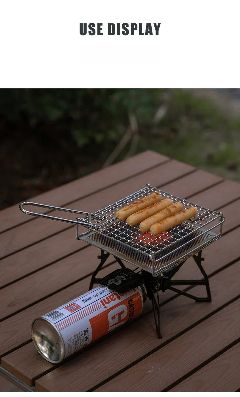 Carvallo Fällbar Rostfri Brödrost | Modell S & M | För Grill & Camping | Kompakt & Robust Carvallo