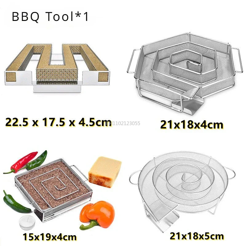 Carvallo Kaltrauchgenerator av rostfritt stål | BBQ Rökbox för grill och rökugn | För fisk, ost, kött och mer Carvallo