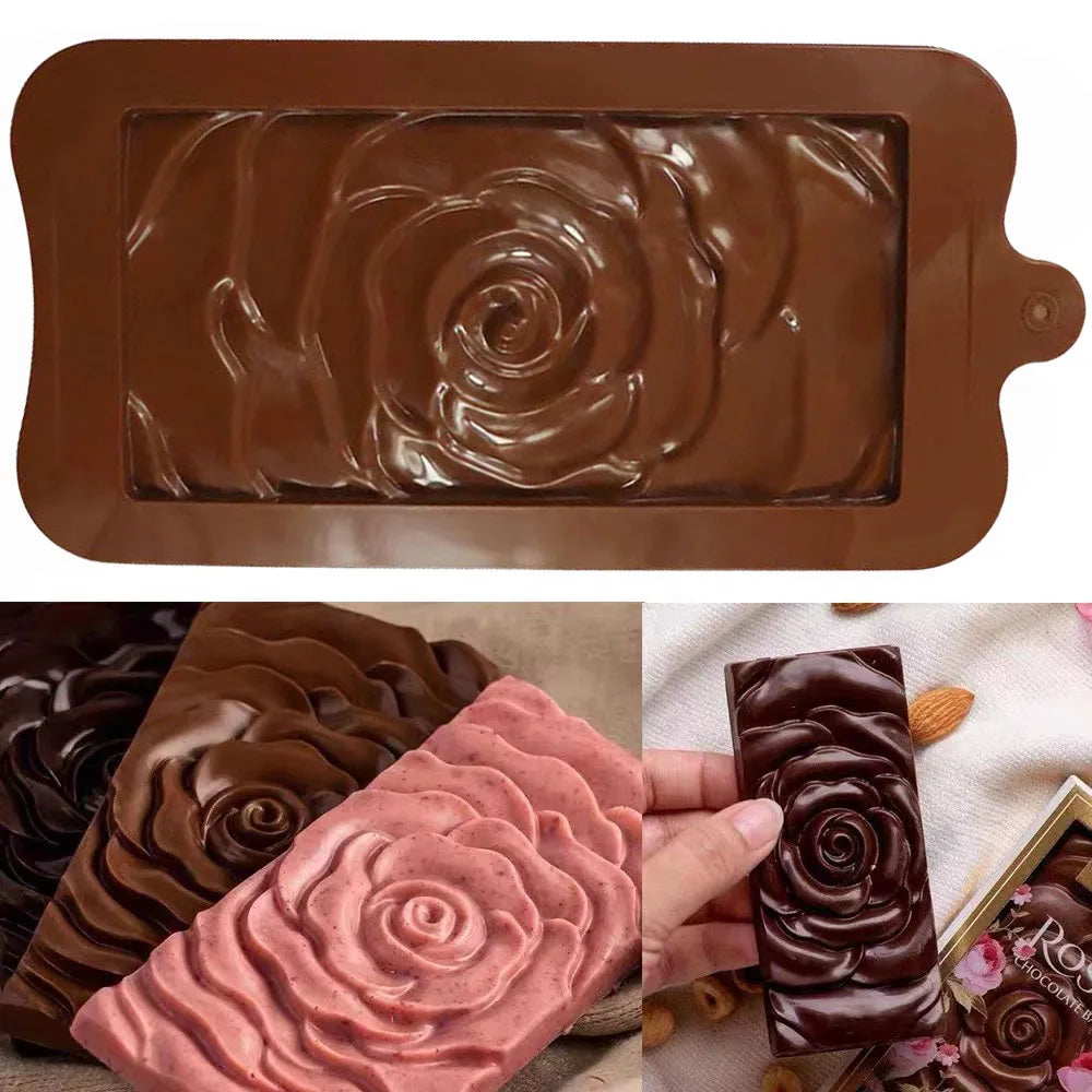 Carvallo Silikonform | 3D-chokladform i Dubai-design | Tunna plattor & fondant | För praliner, dekoration & bakverk Carvallo