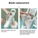 Carvallo 5-i-1 grönsaksskärare | Mandolin & Hackare | Manuell & Säker | För Frukt, Grönsaker & Kött | 27 x 11 cm Carvallo