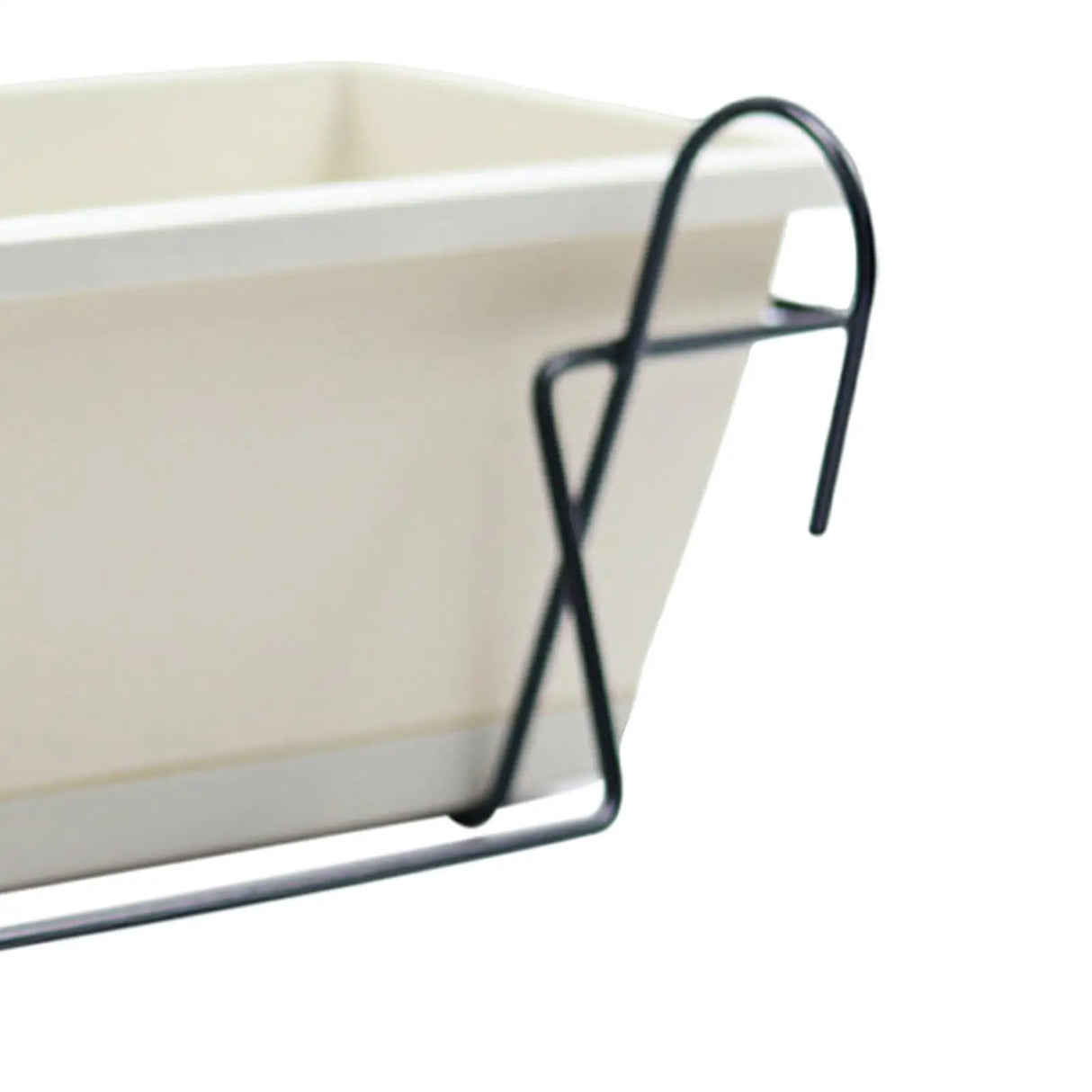 Carvallo Flex Balkongplanter | Med krokar och droppskål | 8 L plastblomlåda för räcken och fönster | Utomhus och inomhus Carvallo